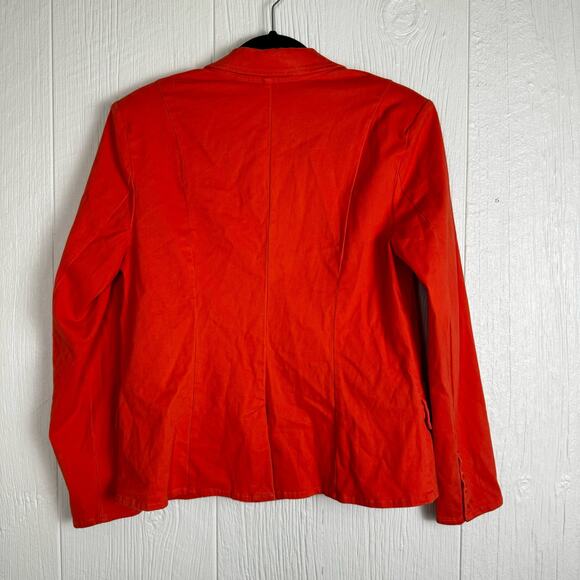 Motto Coral Colored Blazer Two Button Cotton Rayon Blend Size 14 - Picture 7 of 7